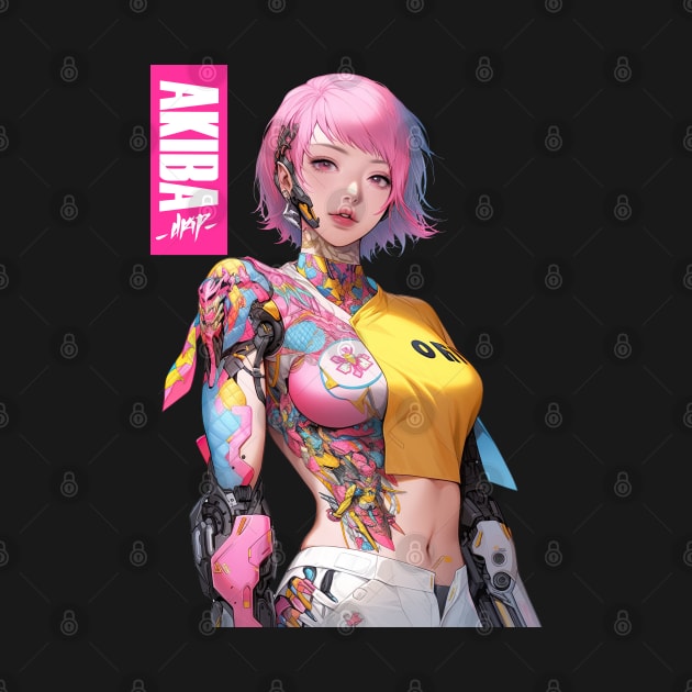 AKIBA DRIP - Bio Cybernetic Anime Waifu ワイフ 002 Tattoo Model Girl | FUTURE FEMME ANIME GIRL by Akiba Drip