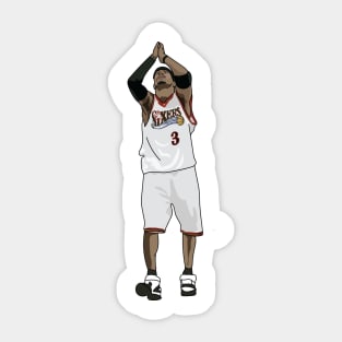 Joel Embiid 76ers White Jersey Sticker for Sale by