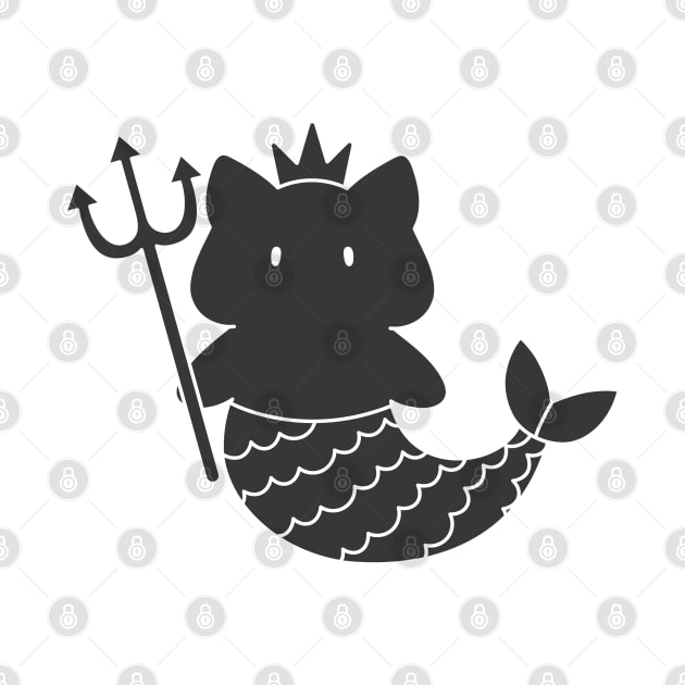 Aquarius Cat Zodiac Sign (Black and White) by artdorable