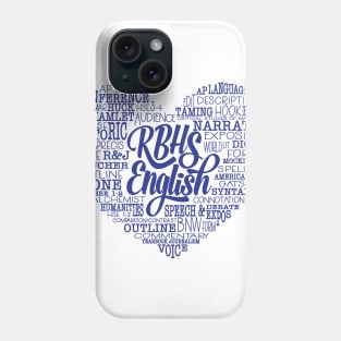 RBHS English Love Blue Text Phone Case