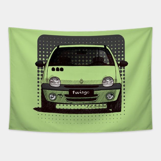 My drawing of the French utility car k2 Tapestry by jaagdesign