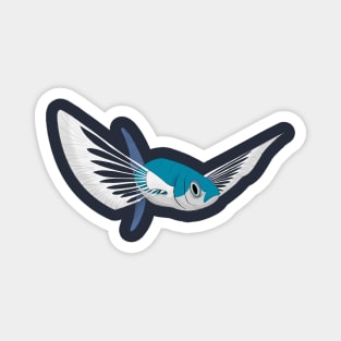 Flying Fish Ocean Fantasy Illustration Magnet