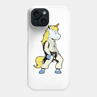 Cartoon unicorn doing judo Phone Case