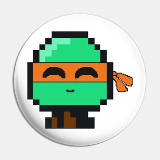 Orange Ninja Turtle Squish bud Pin