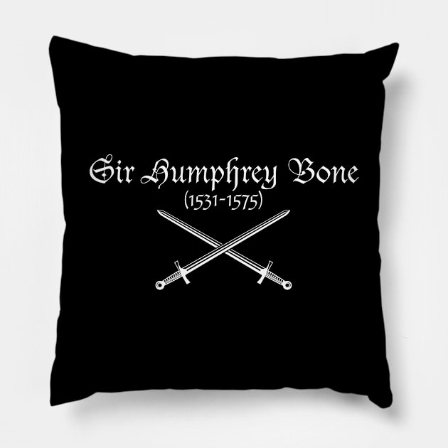 Sir Humphrey Bone - Ghosts - white Pillow by DAFTFISH