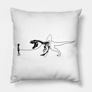 Dino Trex Dinosaur Skeleton Skull Halloween Funny Gift Leash Pillow