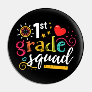 1St First Grade Squad Student Teacher Gift Back To School Pin