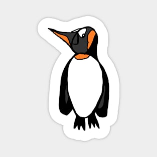 Penguin design, A cute, pretty, beautiful penguin drawing. Magnet