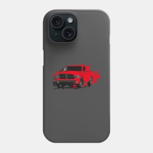 Red Dodge RAM pickup truck Phone Case