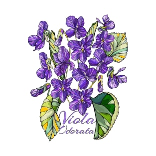 Violets - Vintage bouquet of spring flowers T-Shirt