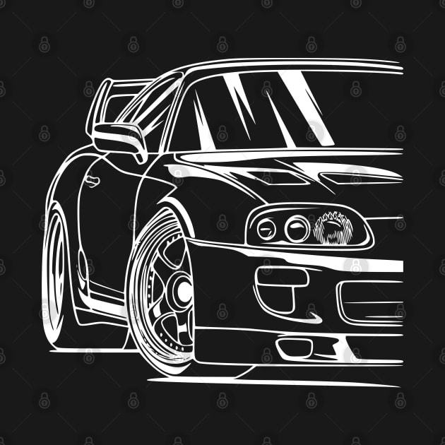 Supra 2JZ JDM Tuning 90s Car by Automotive Apparel & Accessoires