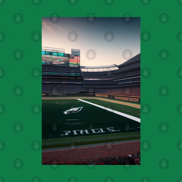 philadelphia eagles stadium artwork graphic design by Nasromaystro