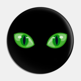 Green Cat Eyes Pin