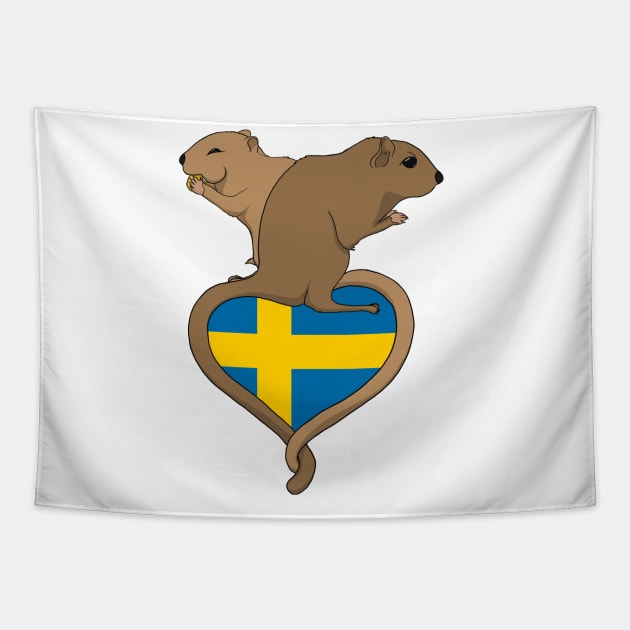 Gerbil Sweden (light) Tapestry by RampArt