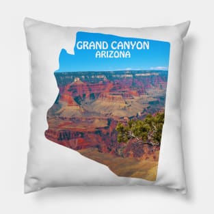 Grand Canyon Arizona map Grand Canyon photo Arizona tourism Pillow