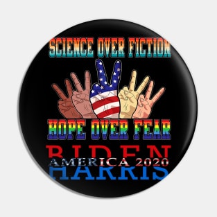 Biden 2020 Inauguration Speech Hope Over Fear Vote Democrat Pin