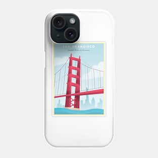 San Fransisco, USA - Vintage Travel Poster Phone Case