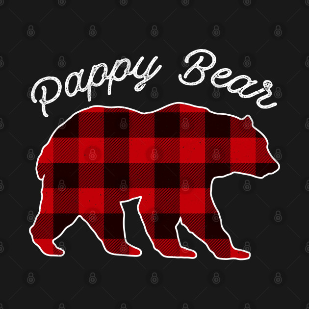 Disover Pappy Bear - Red Plaid Christmas Pajama Family Gift - Bear Christmas - T-Shirt