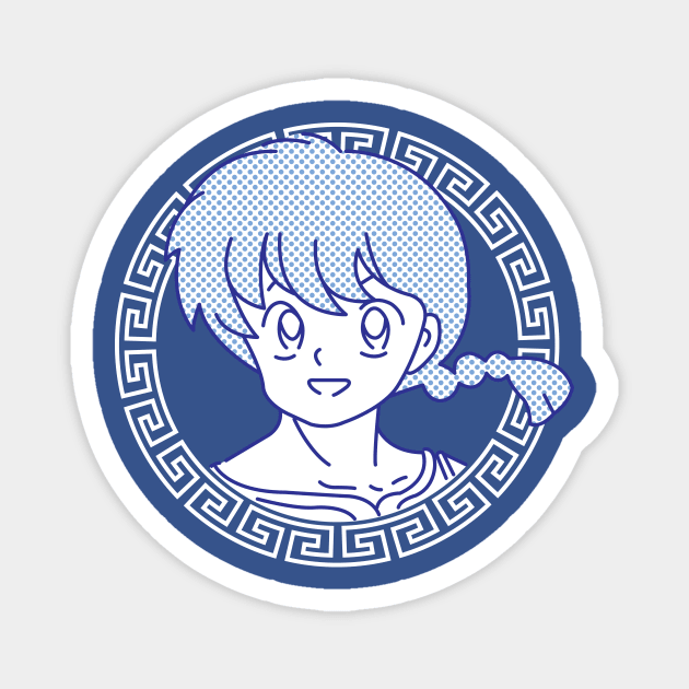 Ranma Saotome White Circle Magnet by Astroboy71