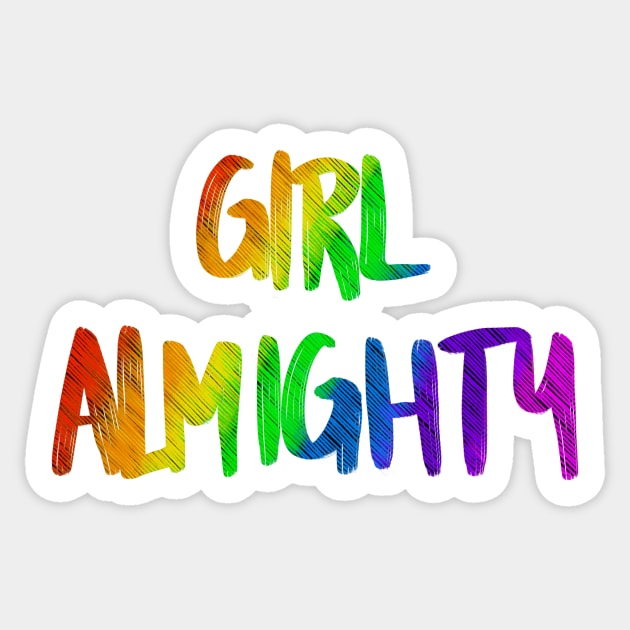 Girl almighty rainbow 1 - Girl - Sticker