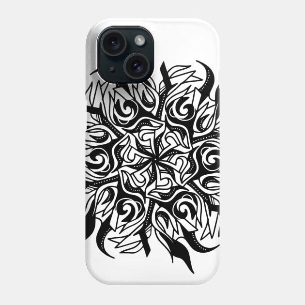 Tribal Flower Mandala Phone Case by jen28