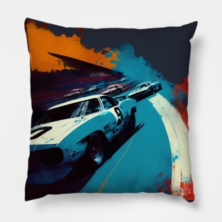 Retro Nascar Race (cut away) Pillow