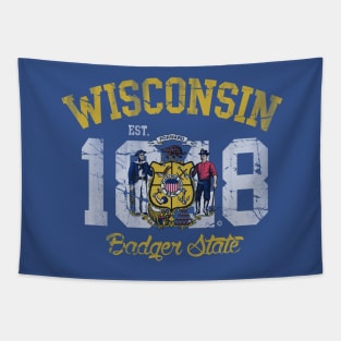 Vintage Wisconsin Badger State Tapestry