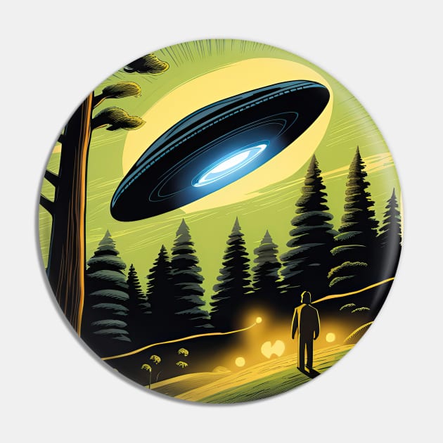 UFO Encounters Pin by roswellboutique