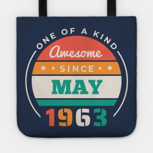 Retro Awesome Since May 1963 Birthday Vintage Bday 1963 Tote