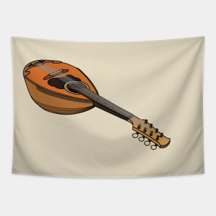 Mandolin cartoon illustration Tapestry