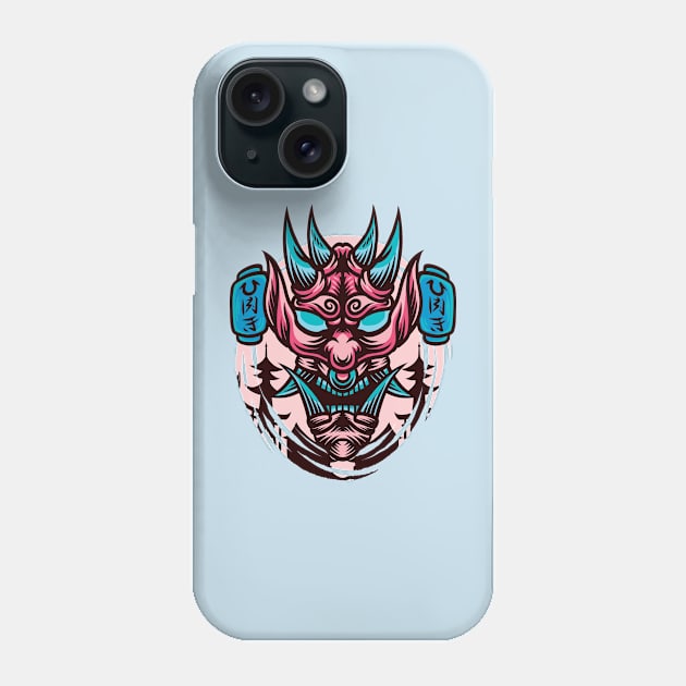 Demonic Defender Samurai Phone Case by Jabir