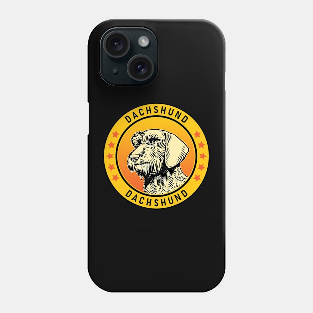 Wirehaired Dachshund Dog Portrait Phone Case by millersye