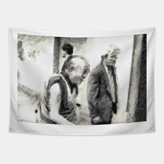 The Dalai Lama and Richard Gere Tapestry by designbymario