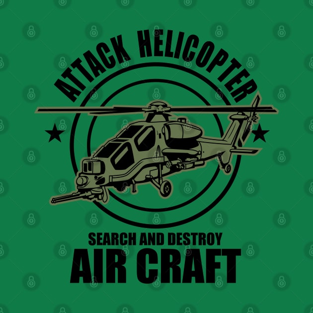 ATTACK HELICOPTER GREEN by beanbeardy
