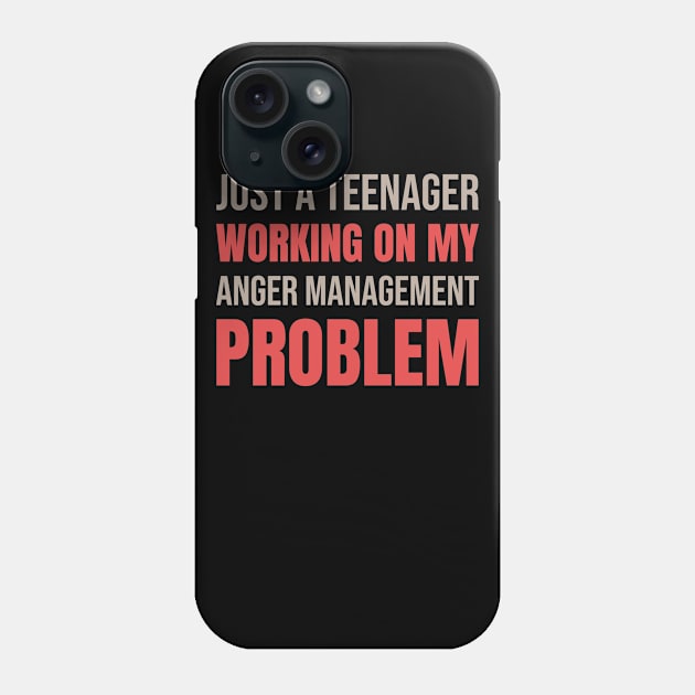 Teenager Working On Anger Management Problem Phone Case by sheepmerch