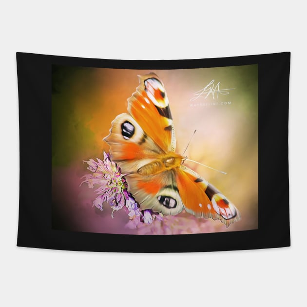 Digital Butterfly #1 Tapestry by wayneflint