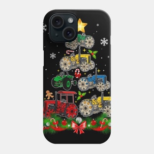 Tractor Christmas Tree Farming funny Xmas Holiday Gift Phone Case