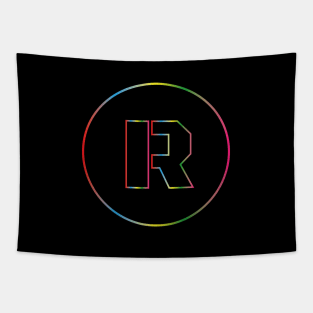 letter R colorful design Tapestry