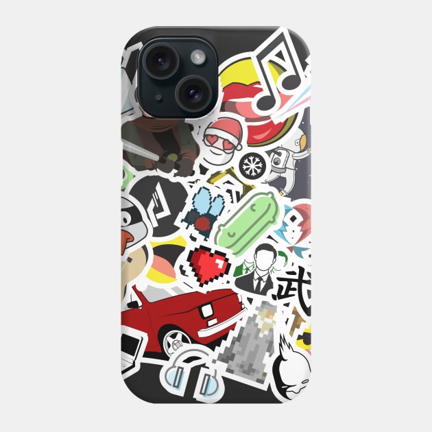 Sticker Bomb Phone Case by Sakagami