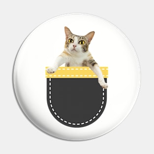 Calico Cat in Pocket Pin