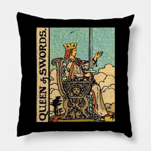 Queen of Swords Tarot Card Rider Waite Pillow