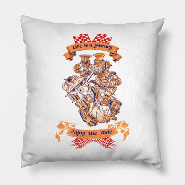 life is a journey enjoy the ride Pillow by bert englefield 