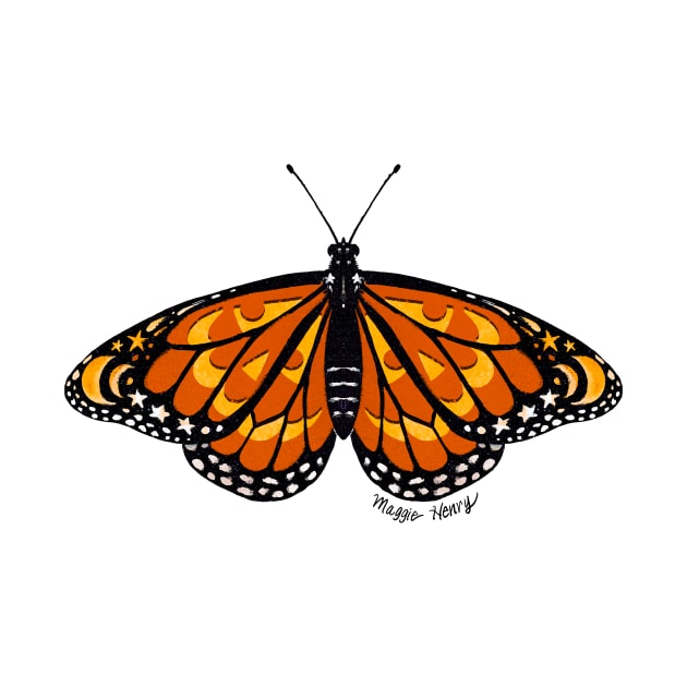 Halloween Monarch Butterfly by maggiehenryart