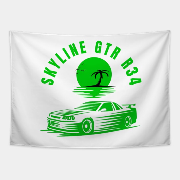 Skyline GTR R34 Tapestry by MOTOSHIFT