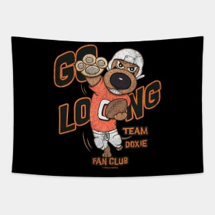 Cute Funny Doxie Dachshund Dog Football Player Tapestry