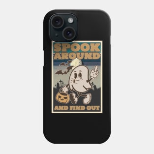 Spooky Around and Find Out Funny Halloween Vintage Phone Case