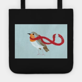 European Robin Dressed for Winter Tote