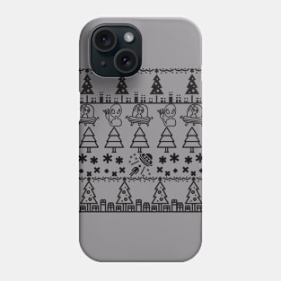 Alien Christmas Ugly Sweater Design Phone Case