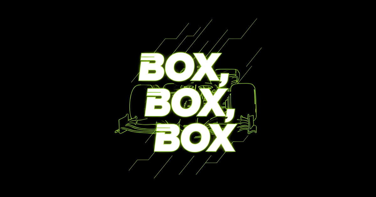 BOX BOX BOX F1 Race Car Outline - F1 - Sticker | TeePublic