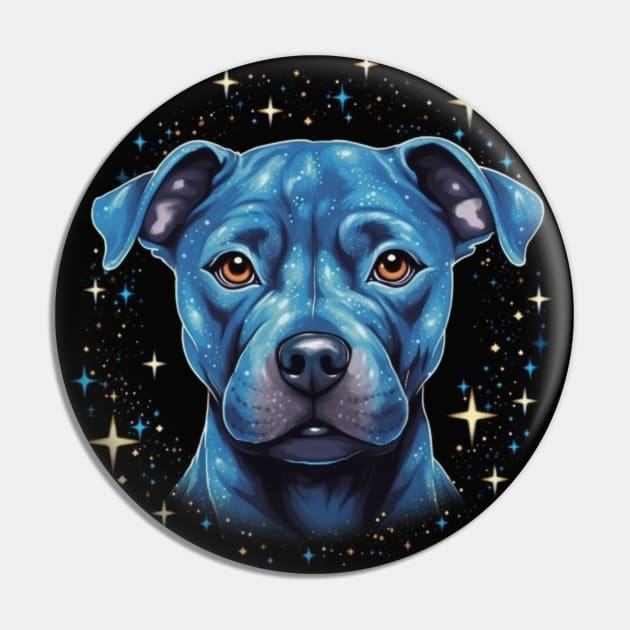 Blue Staffy Pin by Enchanted Reverie